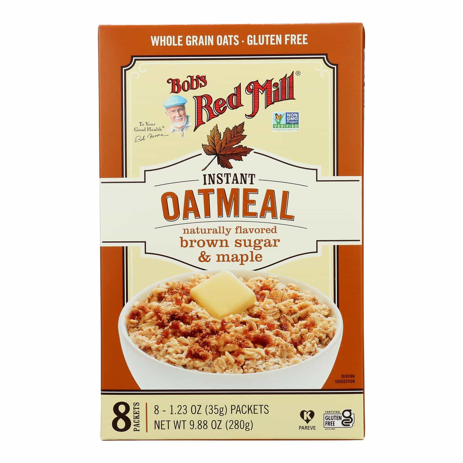 Bob's Red Mill - Instant Oatmeal Brown Sugar Maple - Case Of 4-9.88 Oz