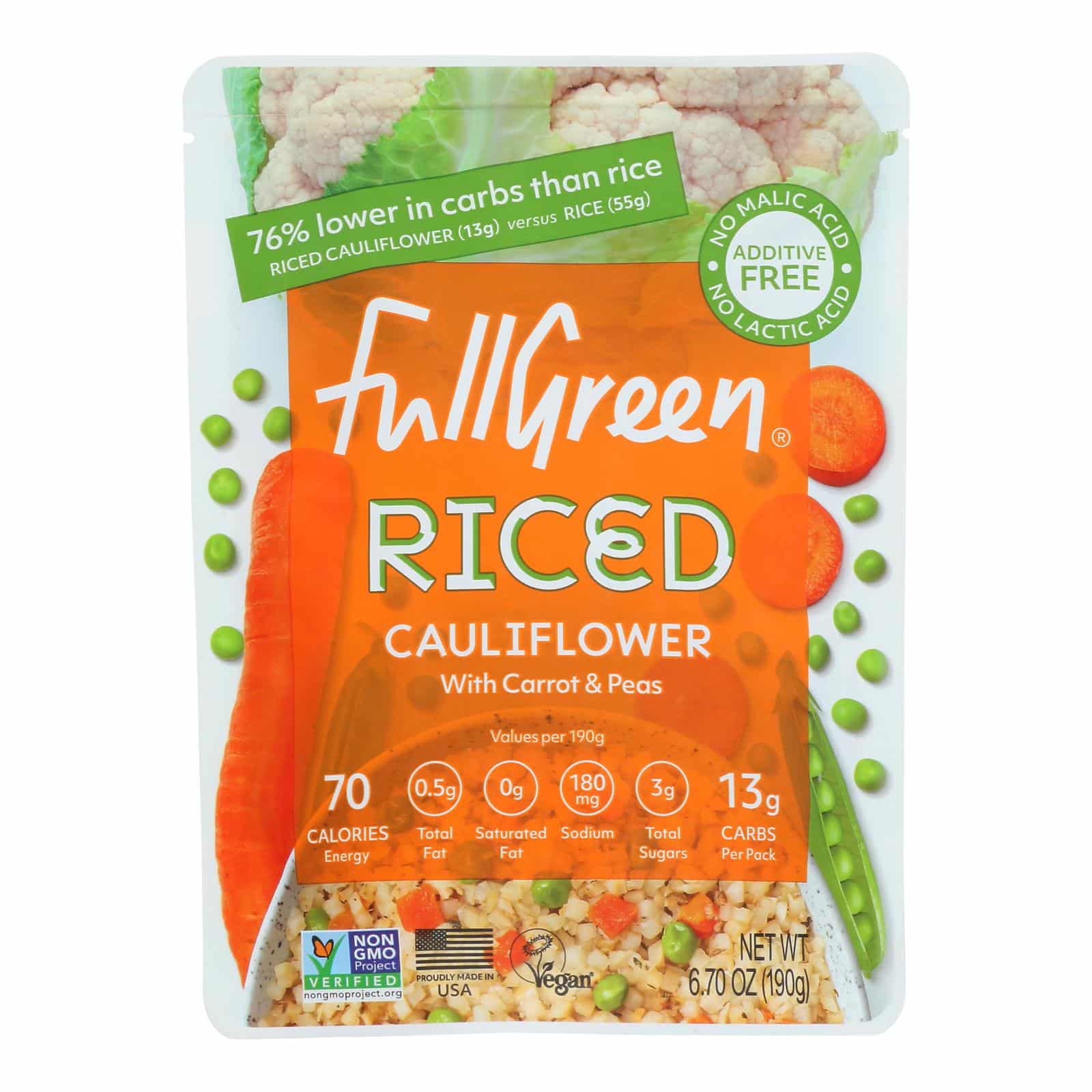 Fullgreen - Rice Cauliflower Carrot Peas - Case Of 6-6.7 Oz