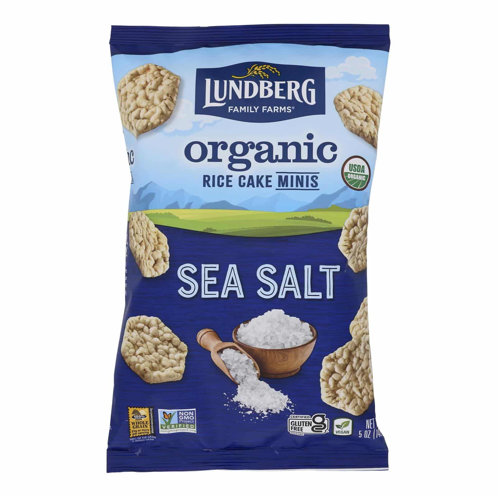 Lundberg Family Farms - Rice Cake Mini Sea Salt - Case Of 6-5 Oz