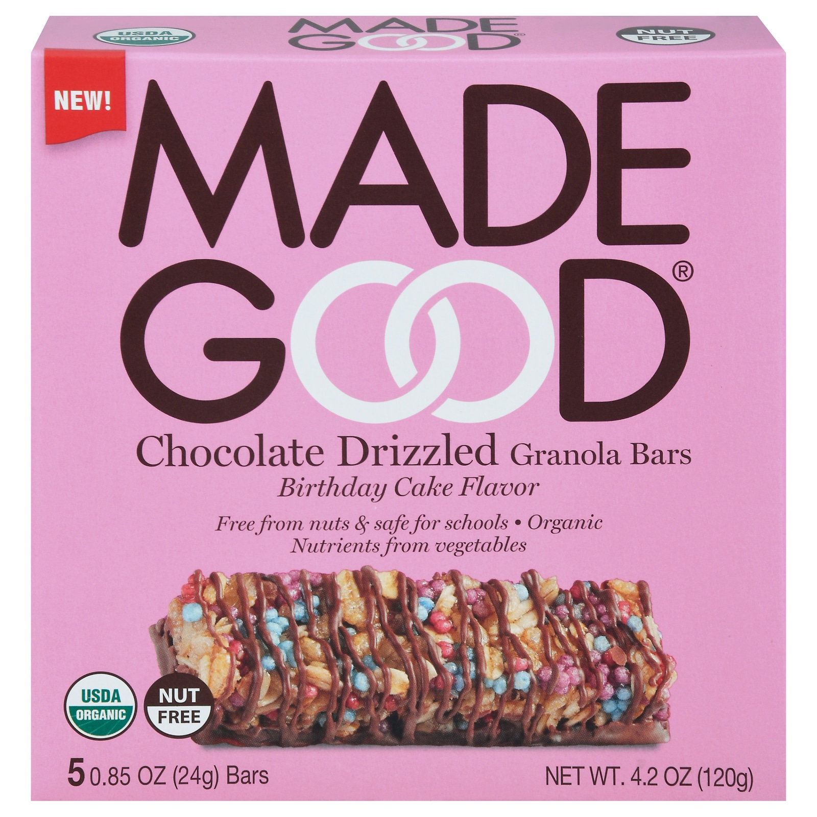 Made Good - Granola Bar Chocolate Drizzled Birthday Cake - Case Of 6 - 5 - .85 Oz