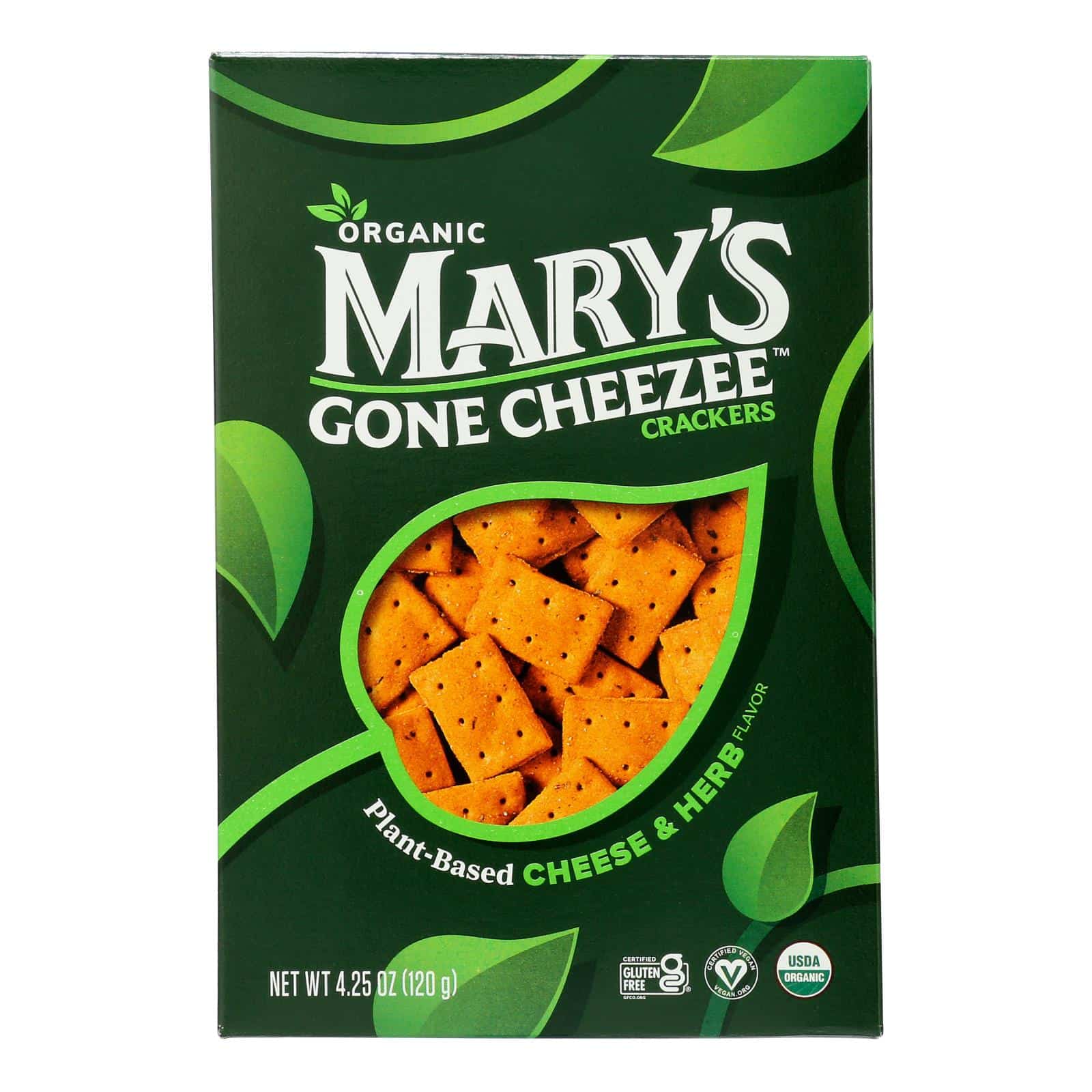 Mary's Gone Crackers - Cracker Plant Based Herb Cheese - Case Of 6-4.25 Oz