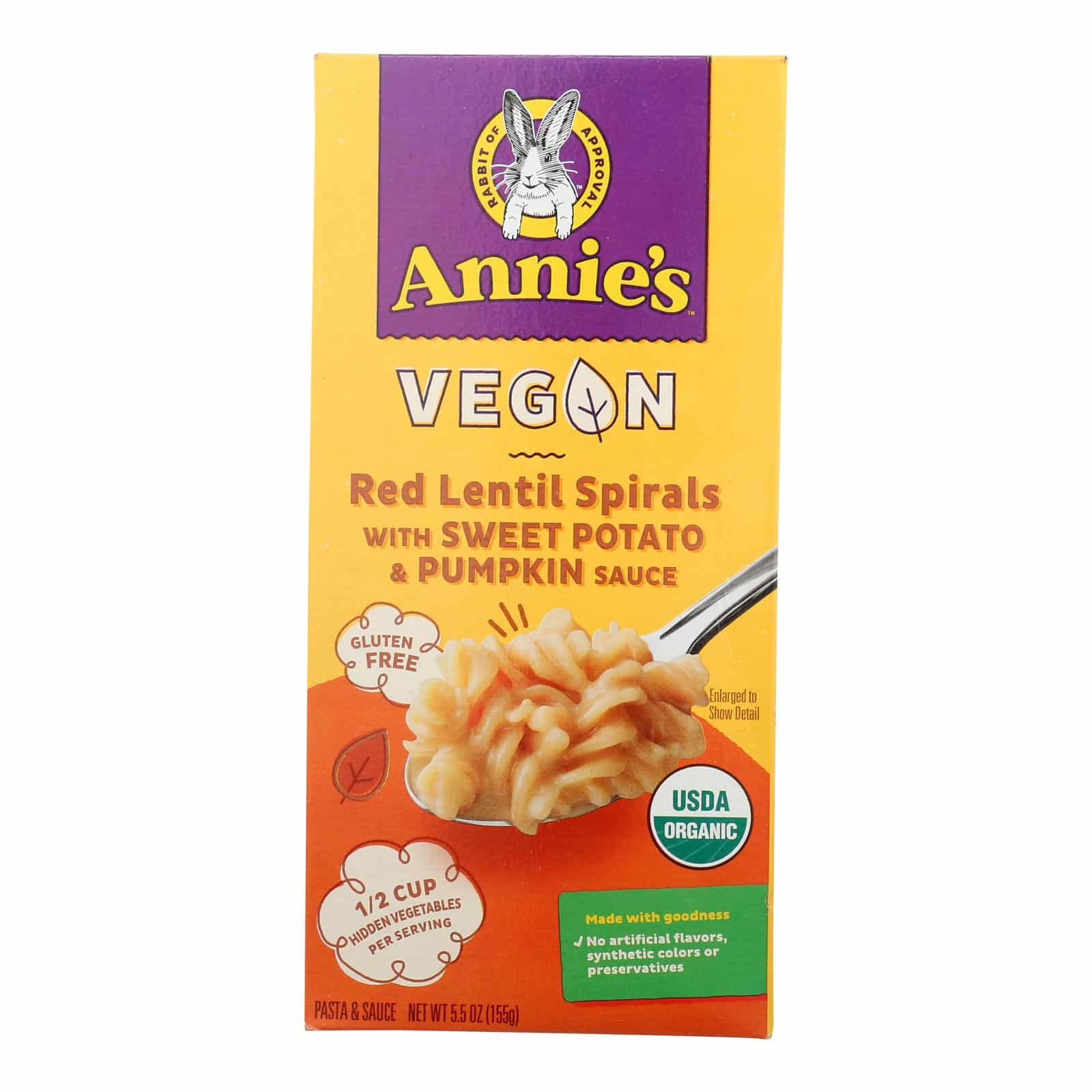 Annie's Homegrown - Mac & Cheese Red Lentil Sweet-Potato - Case Of 8-5.5 Oz