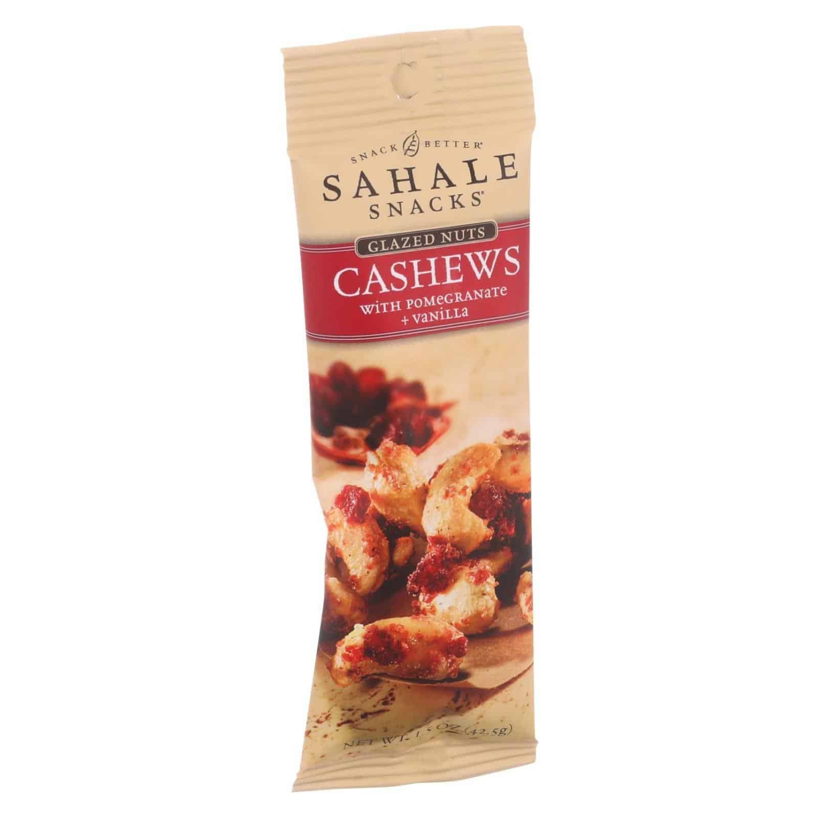 Sahale Snacks Glazed Nuts - Cashews with Pomegranate & Vanilla - 1.5 Oz - Case Of 9