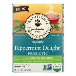 Traditional Medicinals - Probiotic Tea Peppermint Delight - Case Of 6 - 16 Bag