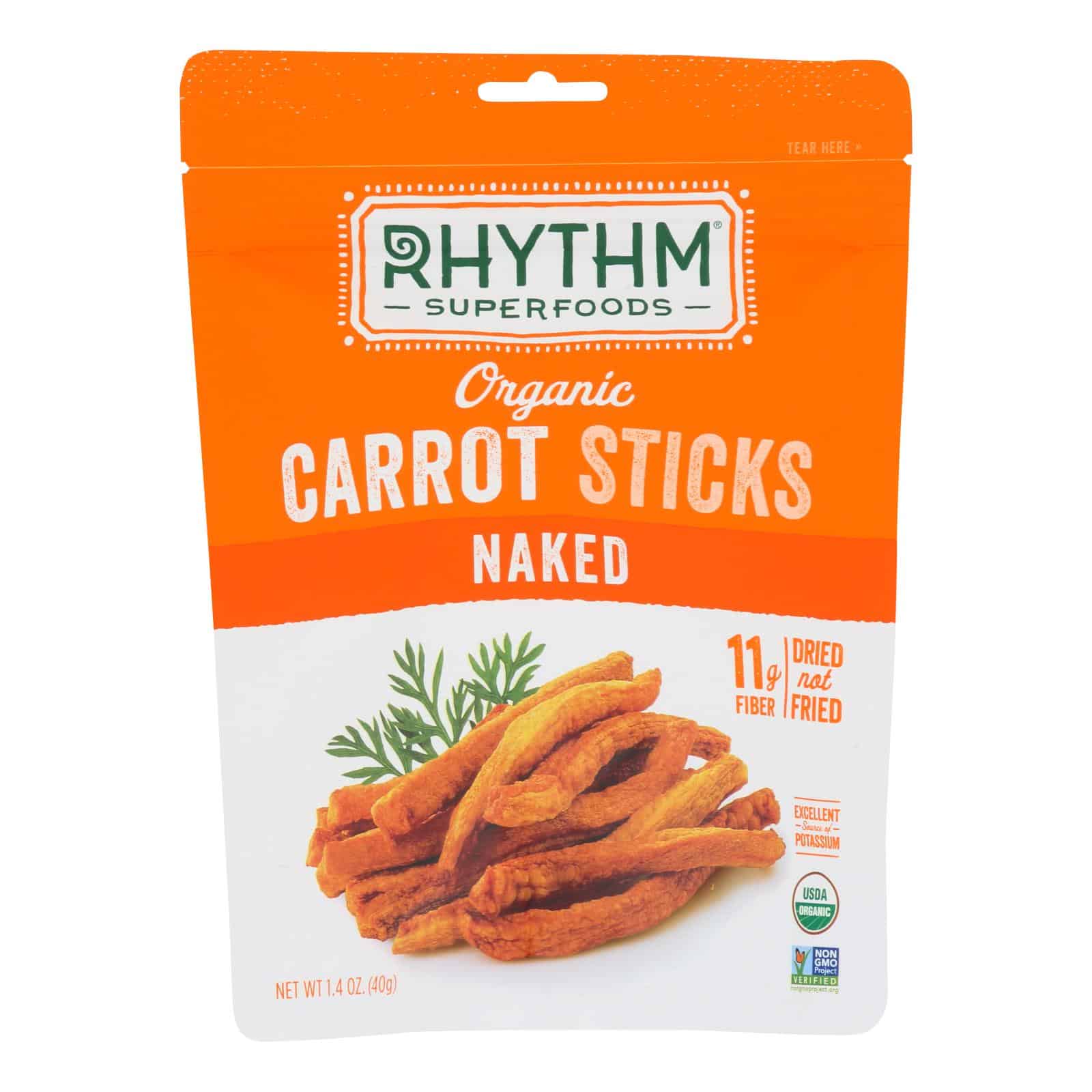 Rhythm Superfoods Llc Organic Carrot Sticks - Case Of 12 - 1.4 Oz