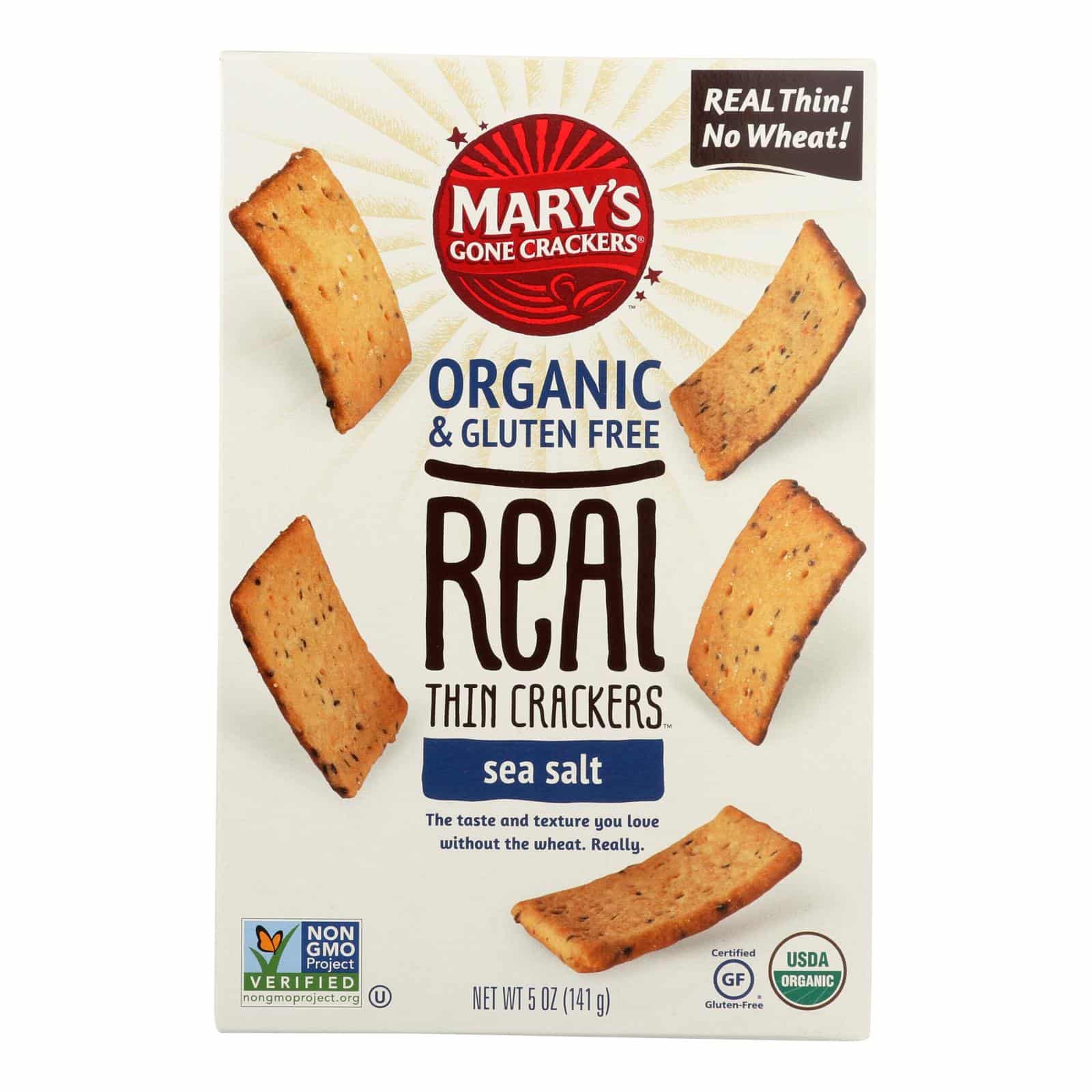 Mary's Gone Crackers Real Thin Crackers - Case Of 6 - 5 Oz