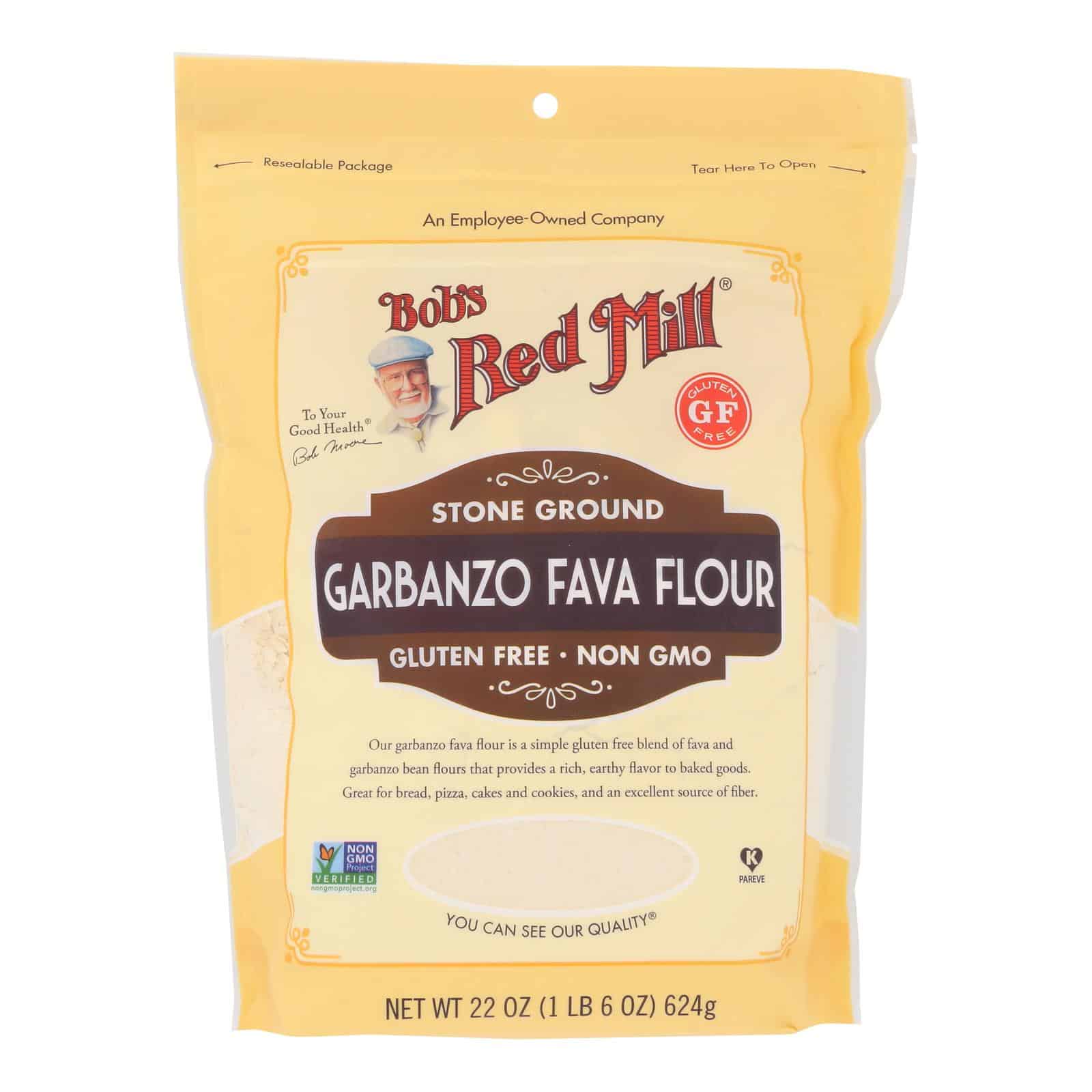 Bob's Red Mill - Flour Garbanzo-Fava Gluten Free - Case Of 4 - 22 Oz