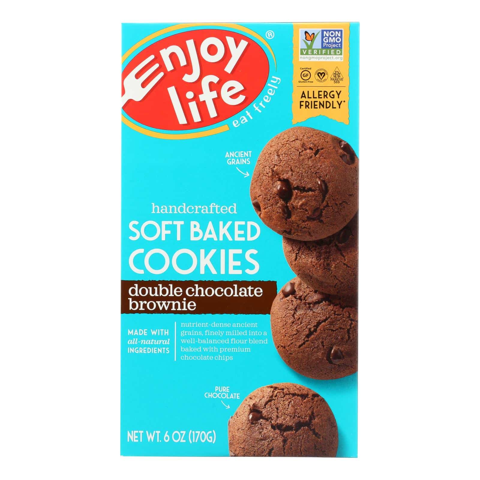 Enjoy Life - Cookie - Soft Baked - Double Chocolate Brownie - Gluten Free - 6 Oz - Case Of 6