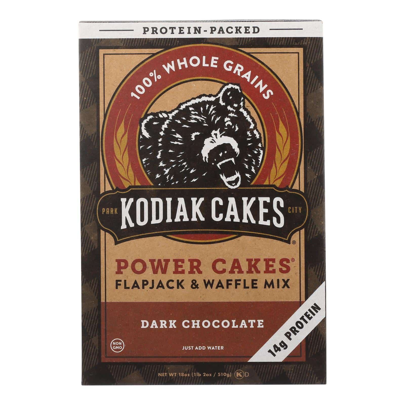 Kodiak Cakes Power Cakes Dark Chocolate Flapjack & Waffle Mix - Case Of 6 - 18 Oz
