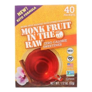 Monk Fruit In The Raw - Sweetener Monk Fruit & Raw Keto - Case Of 8-40 Pkt