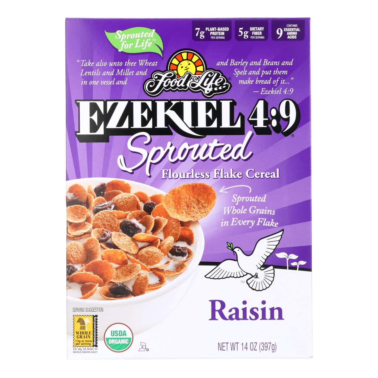 Food For Life Raisin Flake Cereal - Case Of 6 - 14 Oz