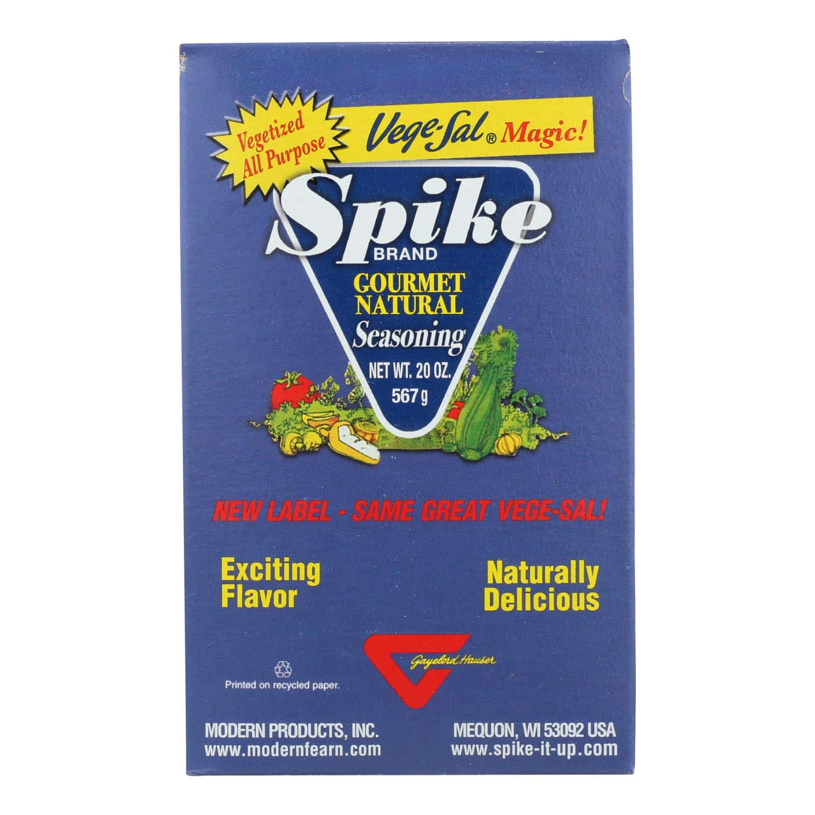 Modern Products Spike Gourmet Natural Seasoning - Vegetable Salt - Box - 20 Oz