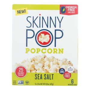 Skinnypop Popcorn - Popcorn Mircowave Sea Salt - Case Of 6 - 6-2.8 Oz