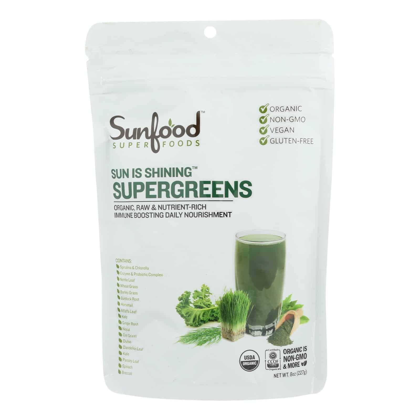 Sunfood Superfoods Supergreens - 1 Each - 8 Oz