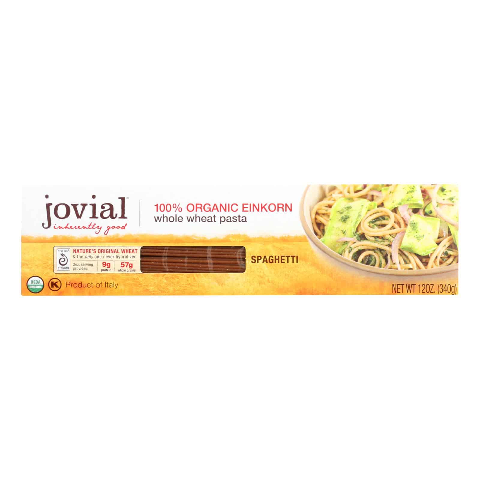 Jovial - Pasta - Organic - Whole Grain Einkorn - Spaghetti - 12 Oz - Case Of 12