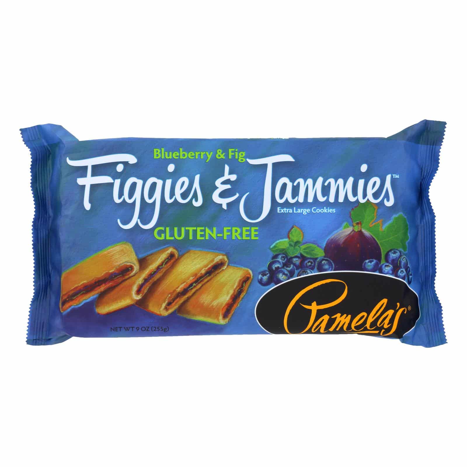Pamela's Products - Figgies & Jammies Cookies - Blueberry & Fig - Case Of 6 - 9 Oz.