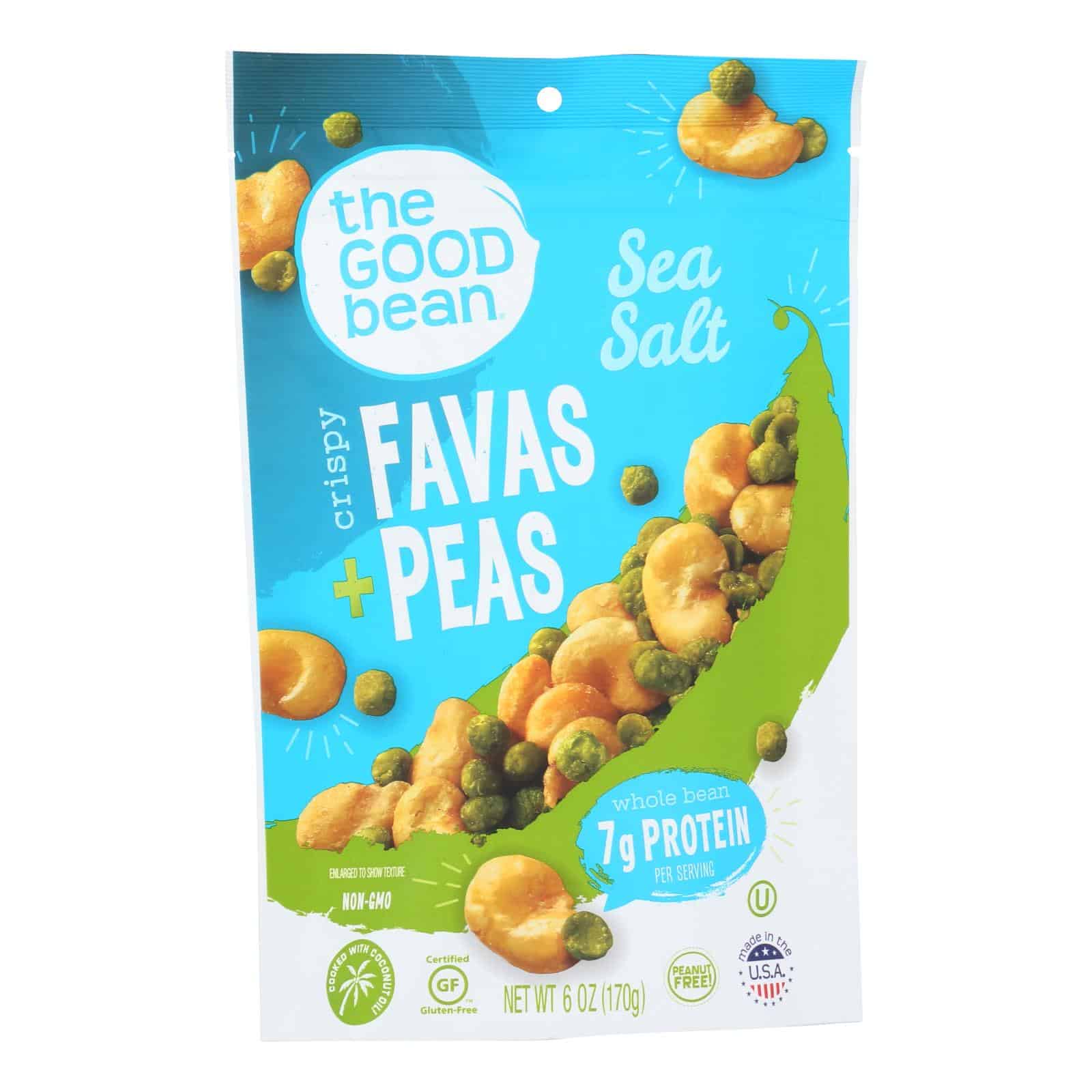The Good Bean Fava-Peas - Sea Salt - Case Of 6 - 6 Oz