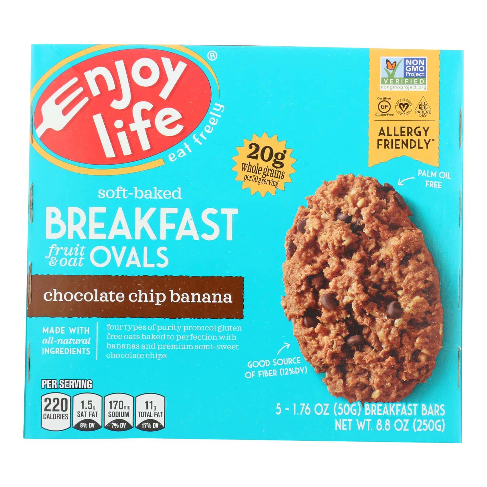 Enjoy Life - Bar Breakfast Chocolate Chip Banana - Case Of 6 - 8.8 Oz
