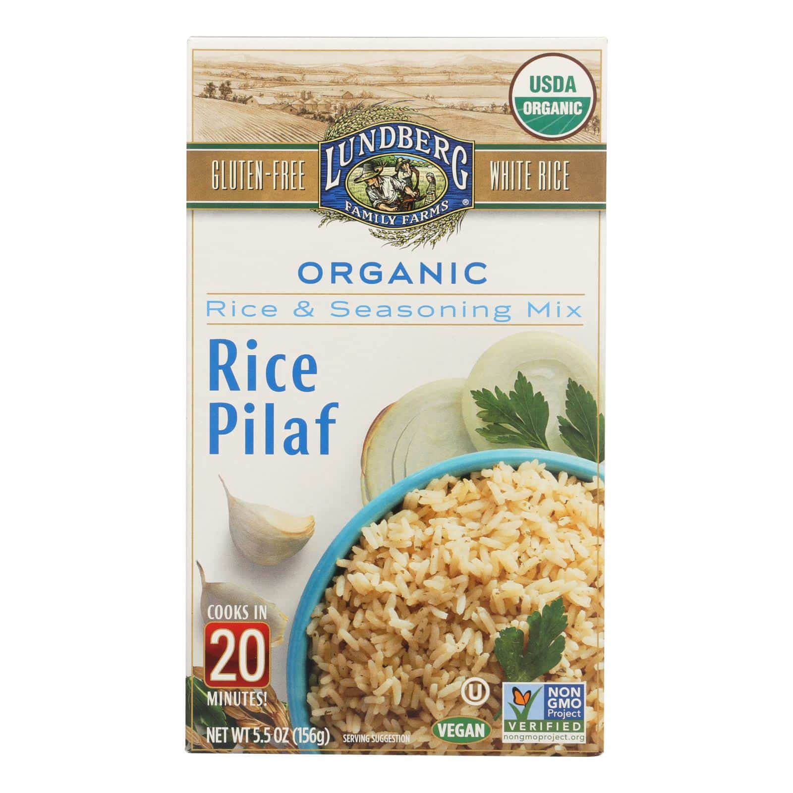 Lundberg Family Farms - Rice & Seasoning Mix - White Rice Pilaf - Case Of 6 - 5.50 Oz.