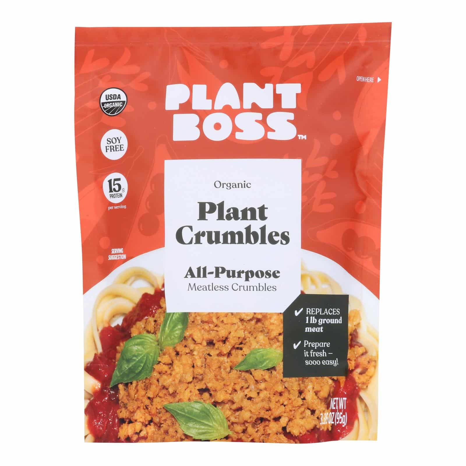 Plant Boss - Meatless Crumble All Purpose - Case Of 6-3.35 Oz