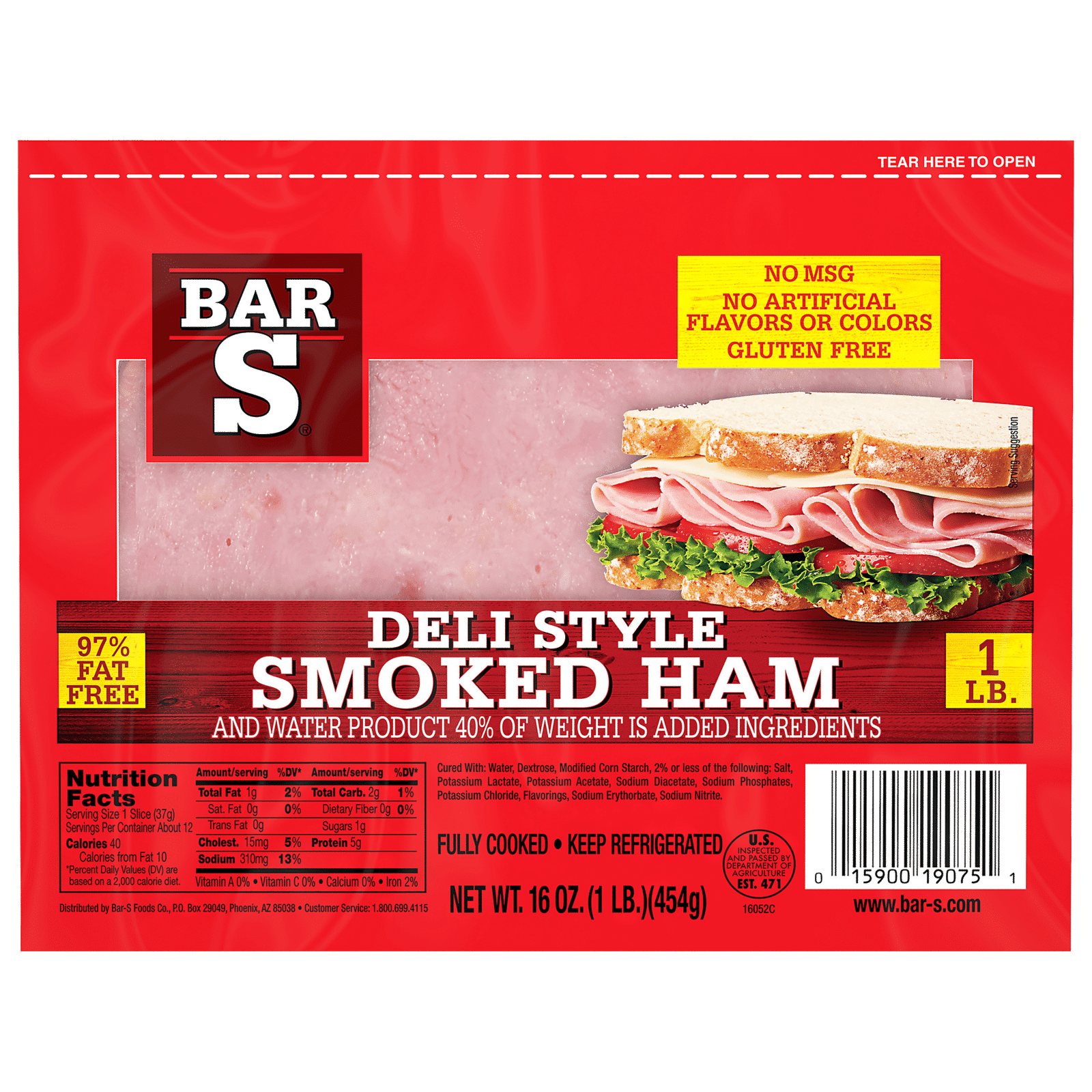Bar-S Deli Style Smoked Ham