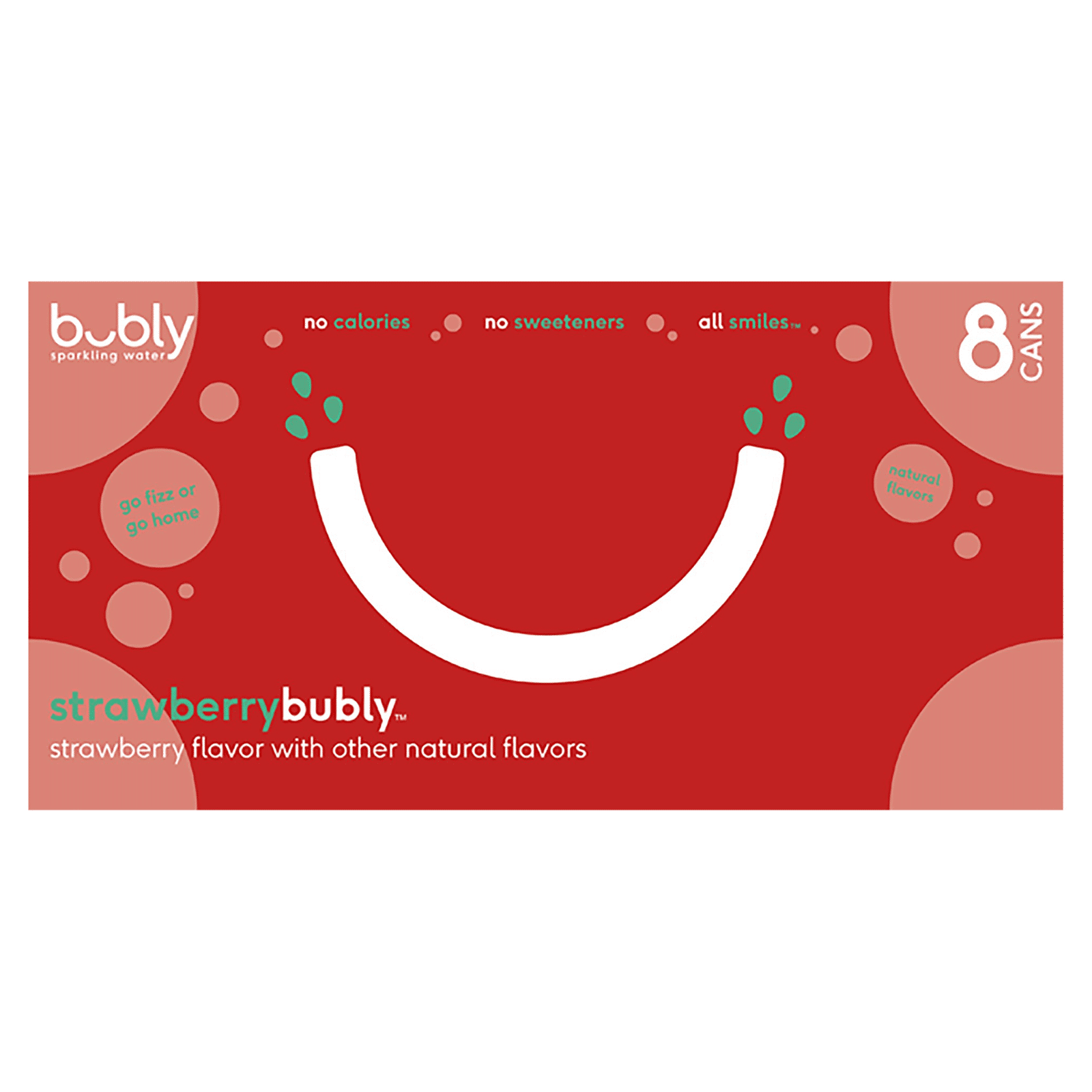 bubly Strawberry Sparkling Water 8 ea