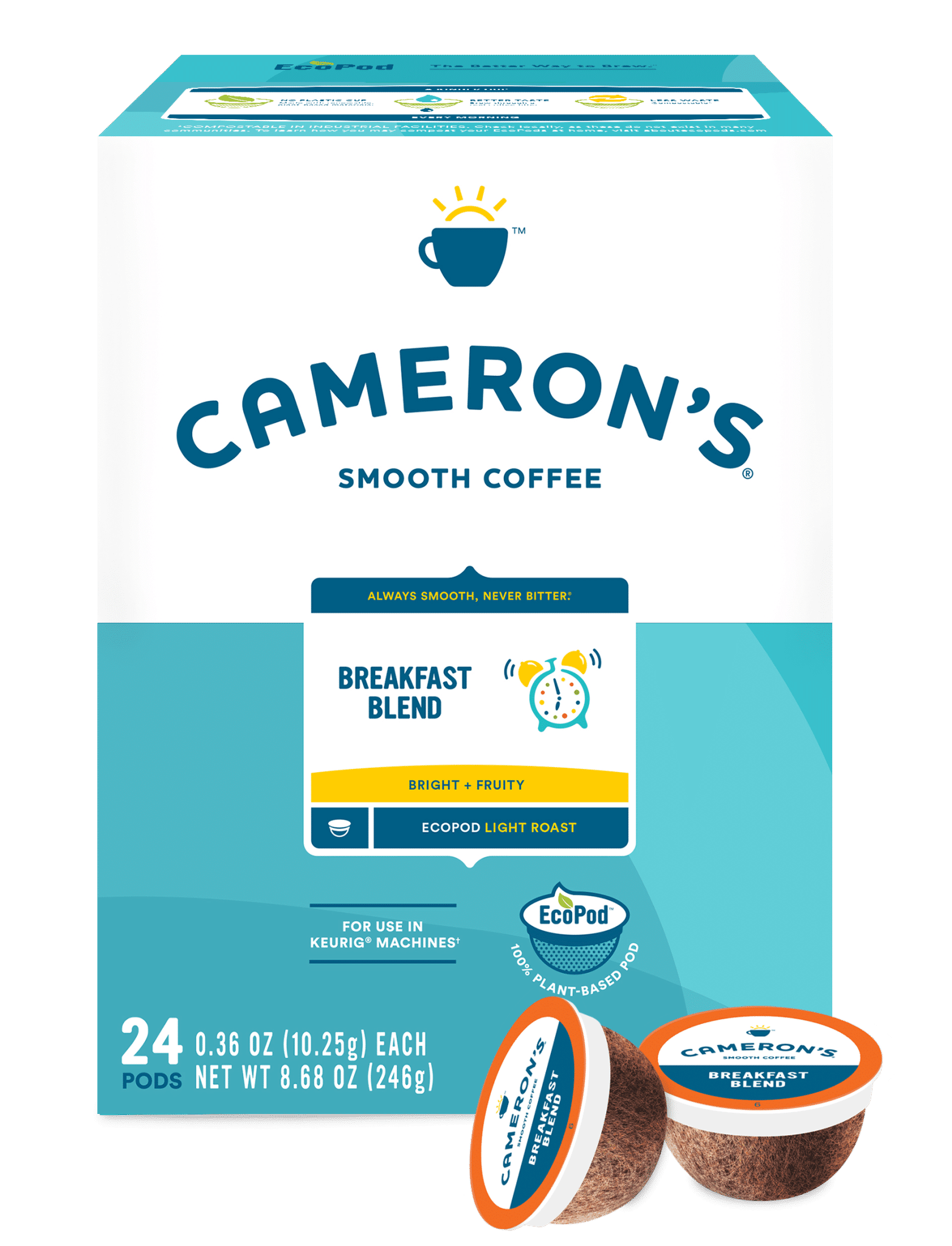 Cameron's Coffee Single Serve Pods, Breakfast Blend