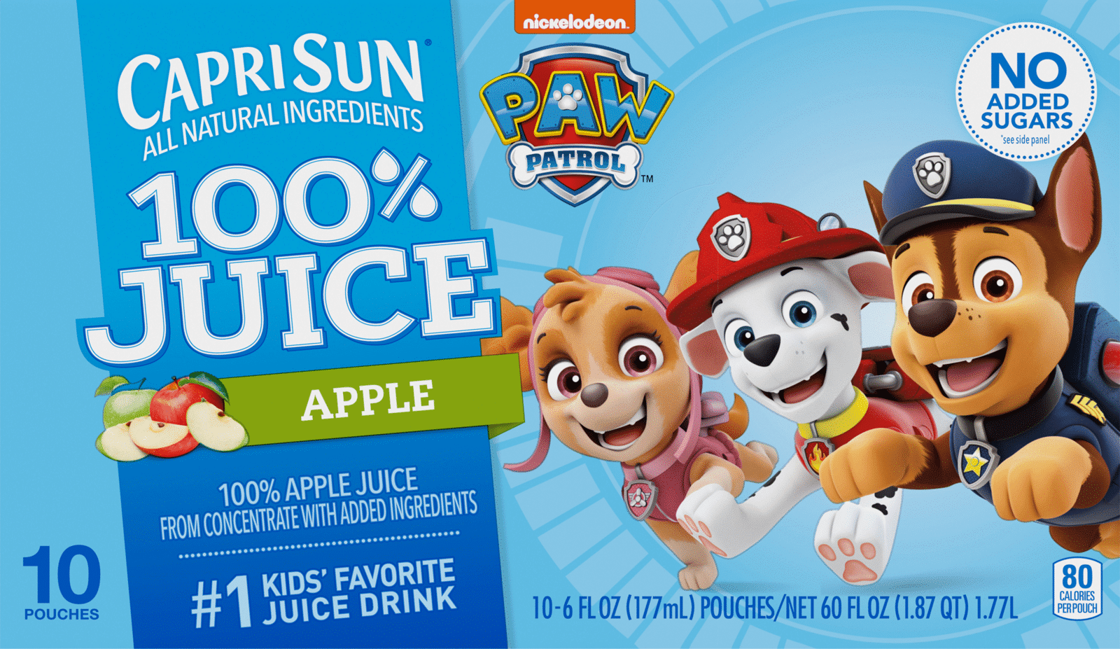 Capri Sun Paw Patrol 100% Apple Juice