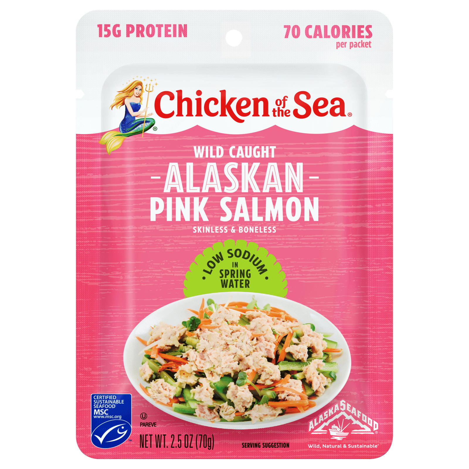 Chicken Of The Sea Skinless And Boneless Low Sodium Wild Alaskan Pink Salmon