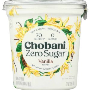Chobani Zero Sugar Yogurt-Cultured Ultra-Filtered Nonfat Milk Vanilla Flavor