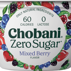 Chobani Zero Sugar Mixed Berry Flavor Yogurt-Cultured