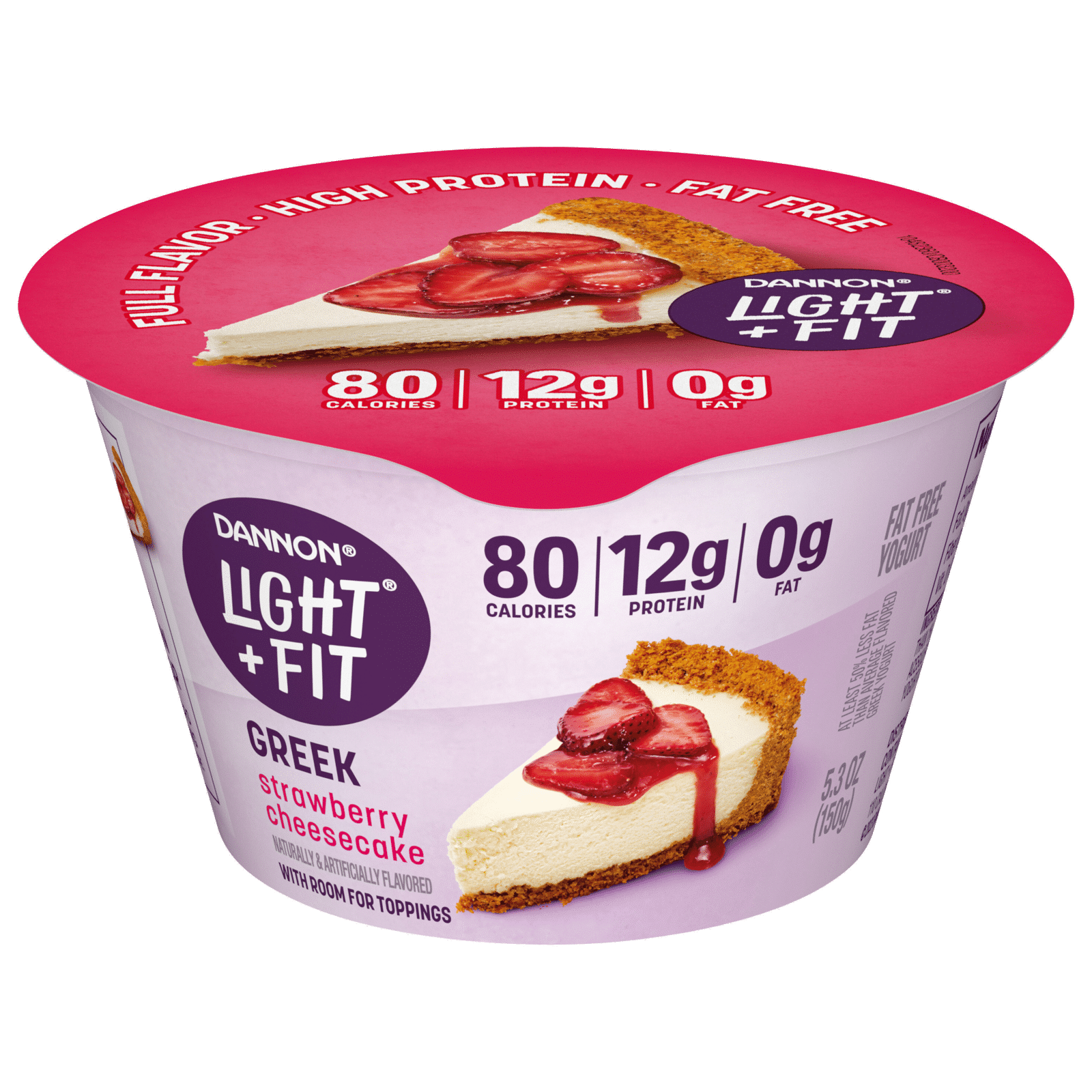 Dannon Light & Fit Greek Yogurt Strawberry Cheesecake