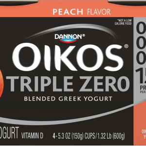 Oikos Triple Zero Blended Greek Nonfat Yogurt Peach