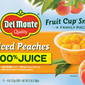 Del Monte Family Pack Diced Peaches In 100% Juice Fruit