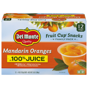 Del Monte Mandarin Oranges Fruit Cup Snacks in 100% Juice