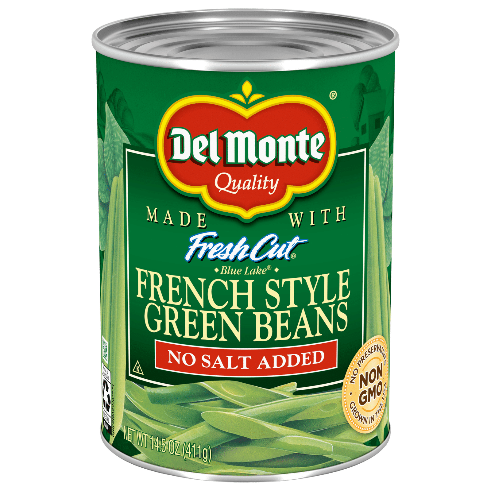 Del Monte Green Beans French Style No Salt Added