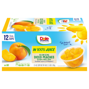 Dole Yellow Cling Diced Peaches In Fruit Juice