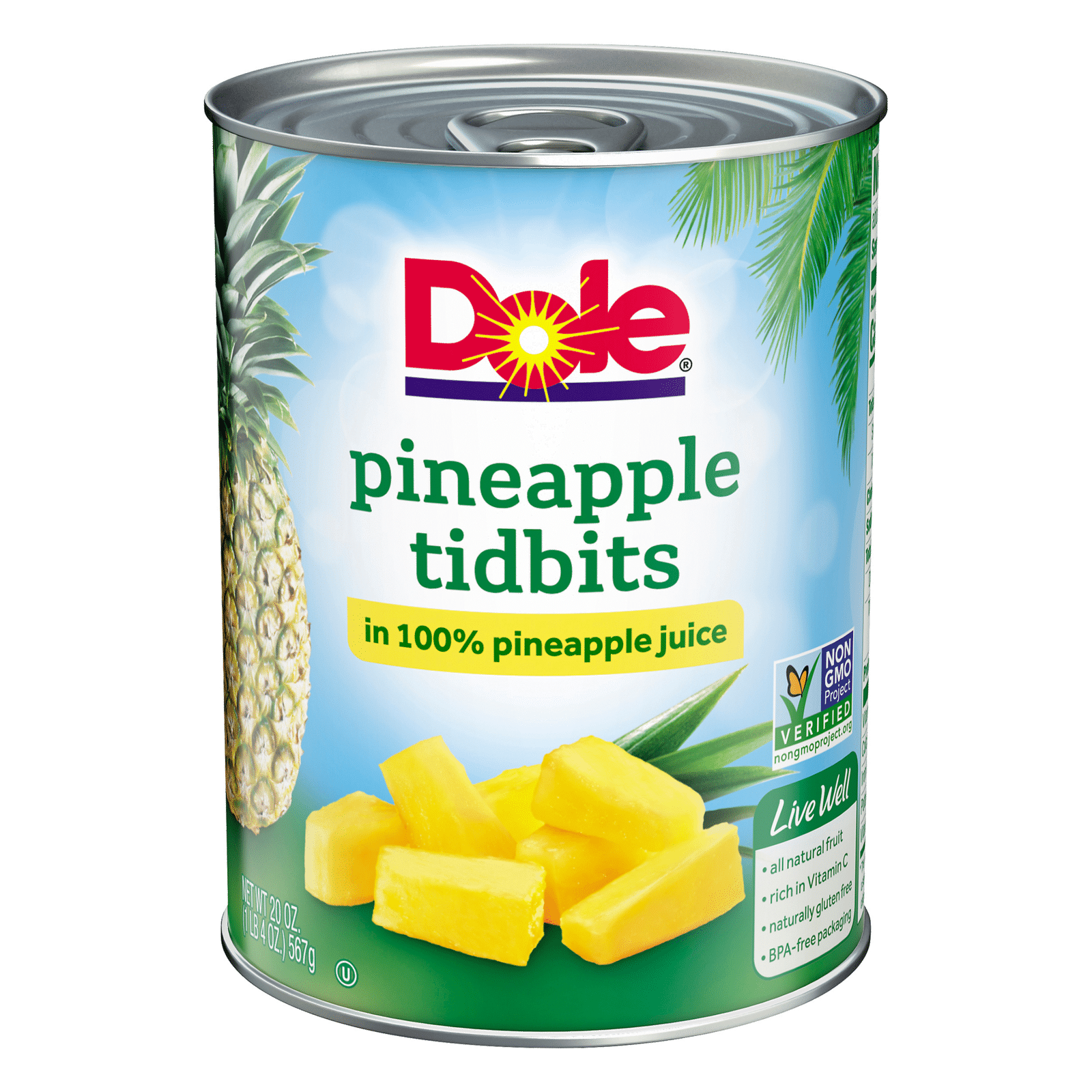 Dole Pineapple Tidbits in 100% Pineapple Juice