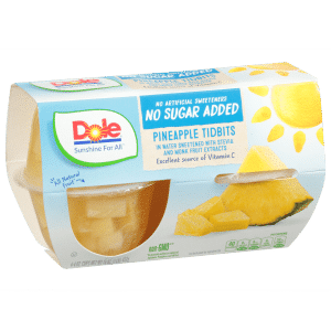 Dole Pineapple Tidbits No Sugar Added
