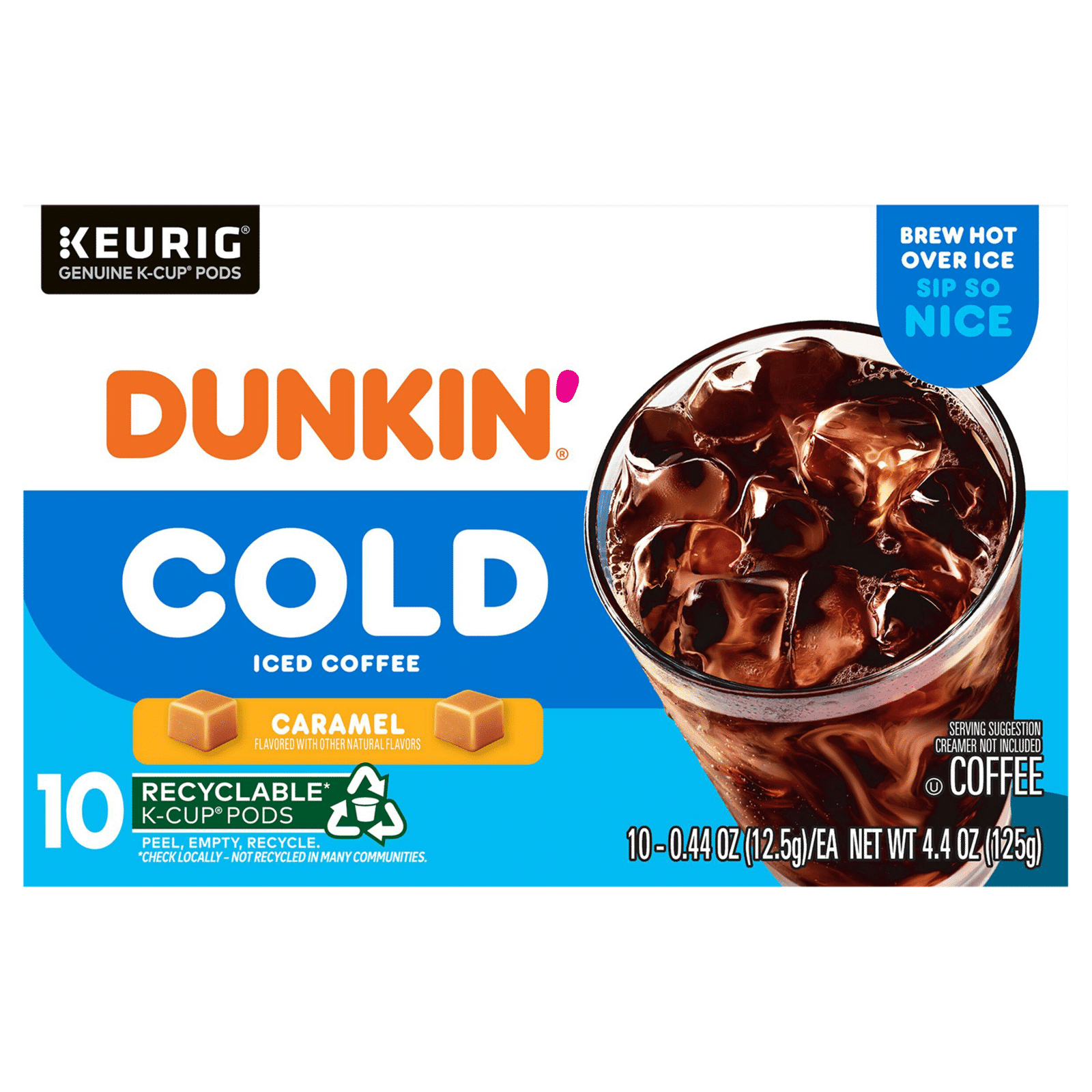 Dunkin Cold Caramel Flavored Coffee