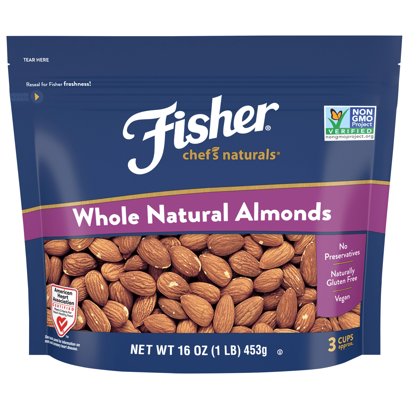 Fisher Chef's Naturals Whole Natural Almonds