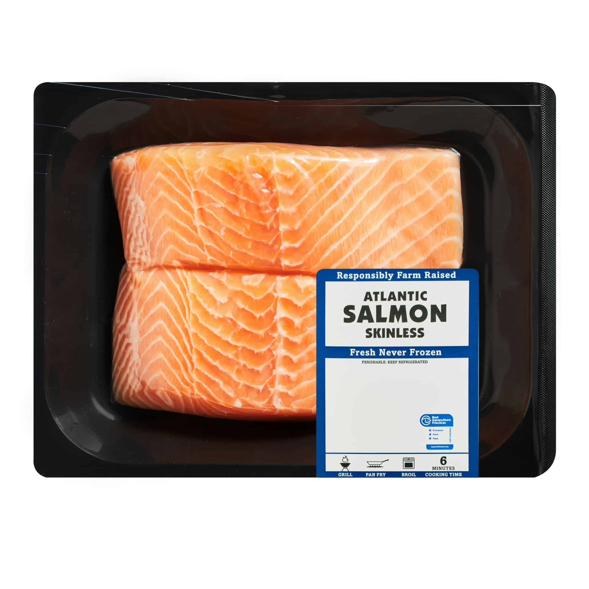 Fresh Skinless Atlantic Salmon Portions