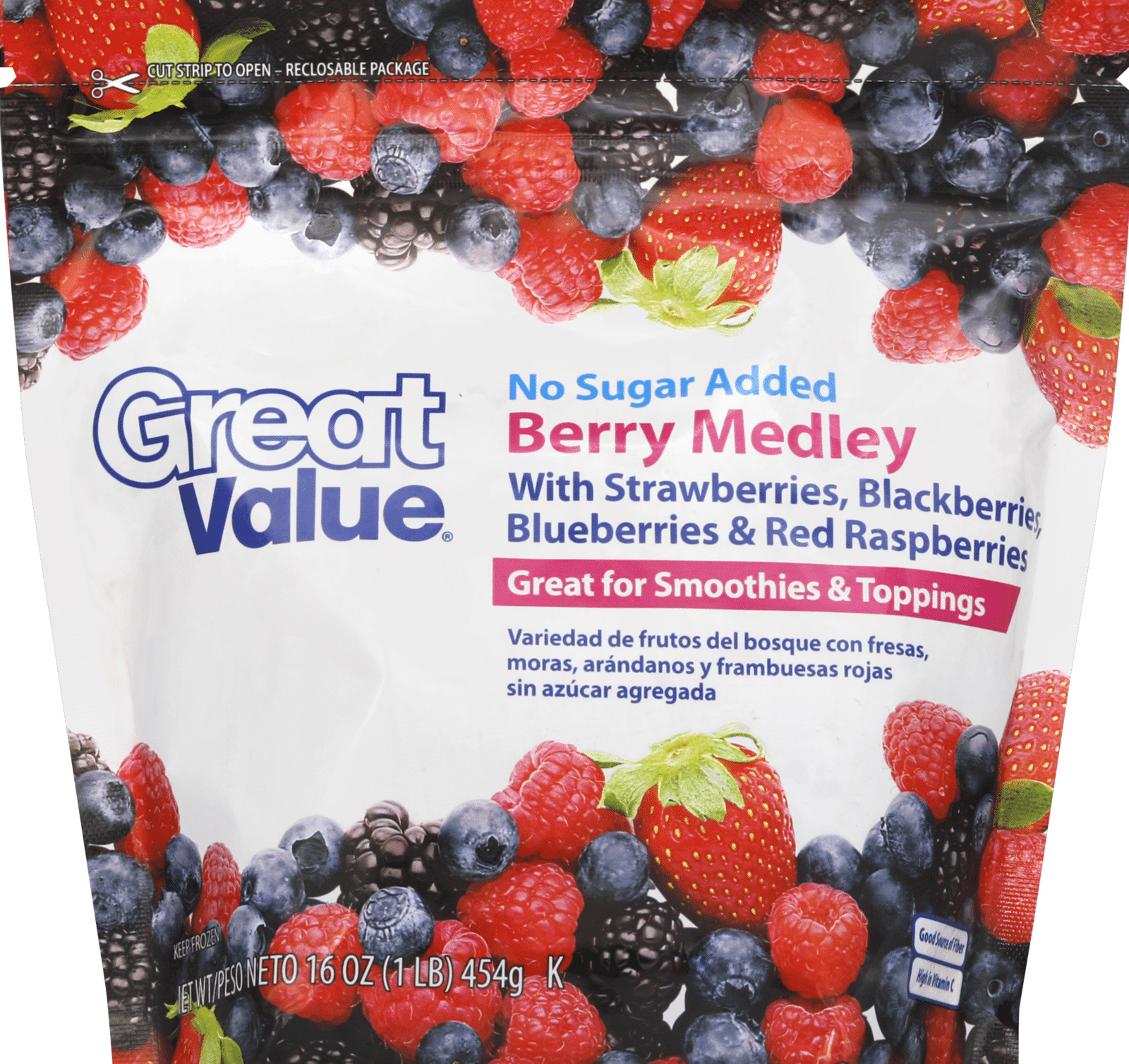 Great Value No Sugar Added Berry Medley