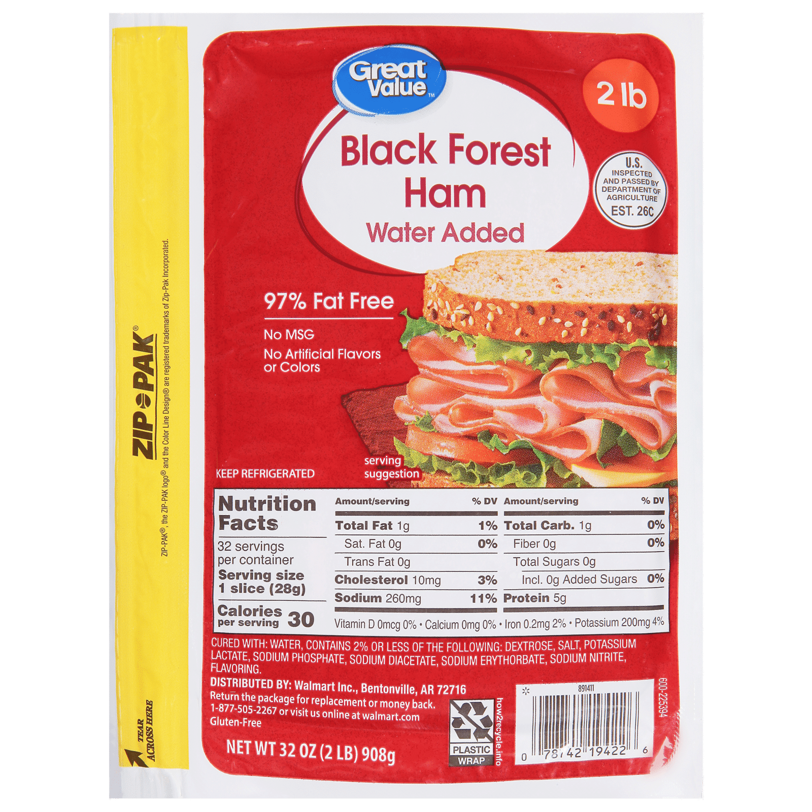 Great Value Black Forest Ham