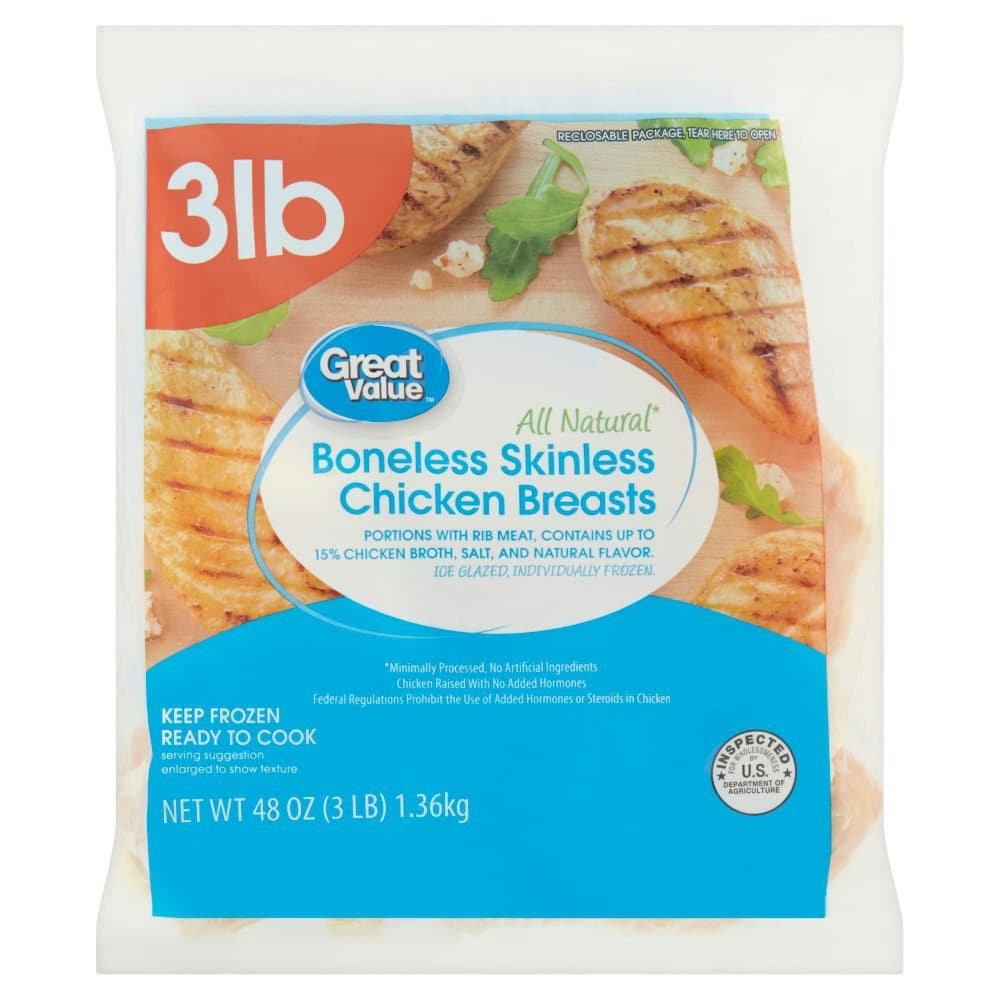 Great Value Boneless Skinless Chicken Breasts