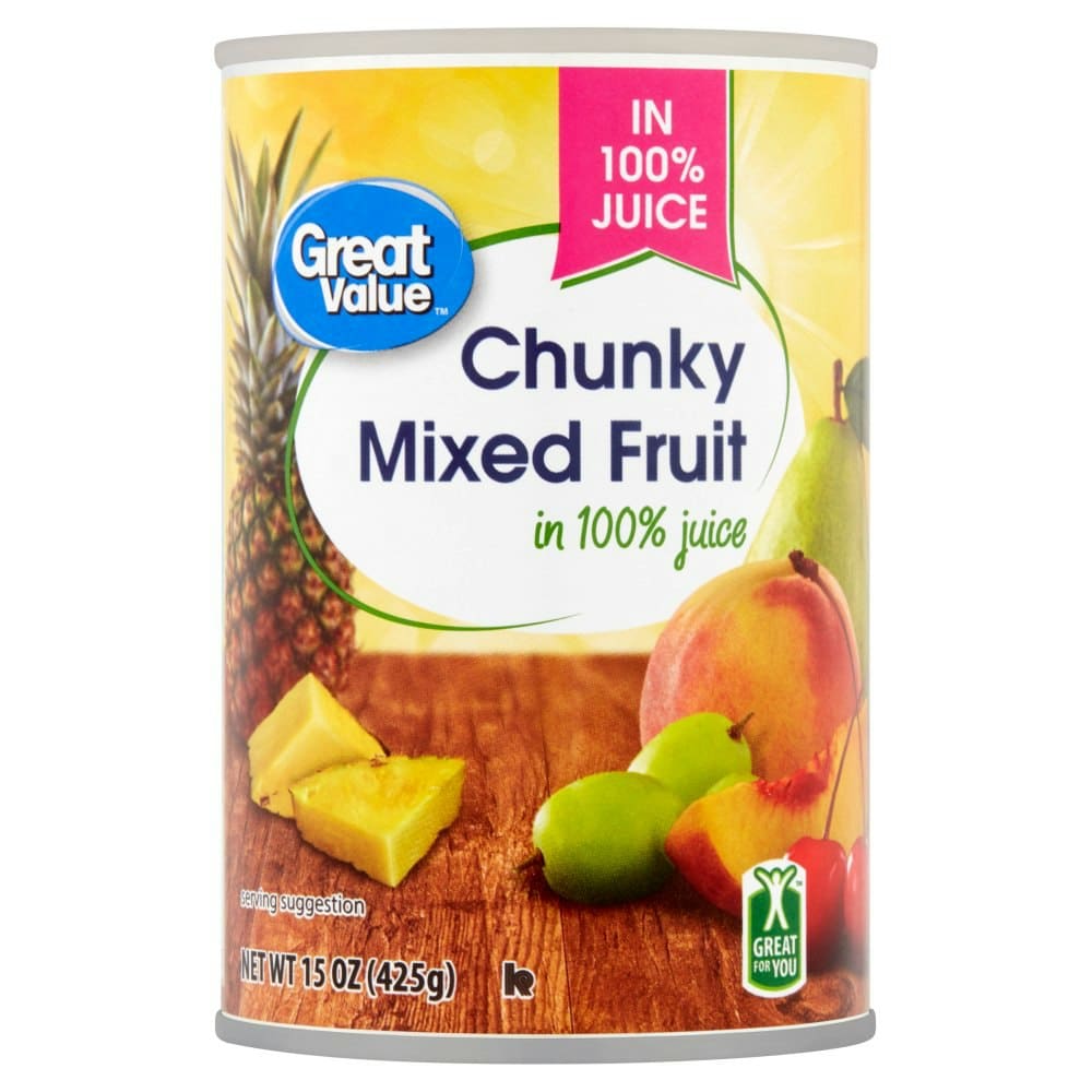 Great Value Chunky Mixed Fruit in 100% Juice