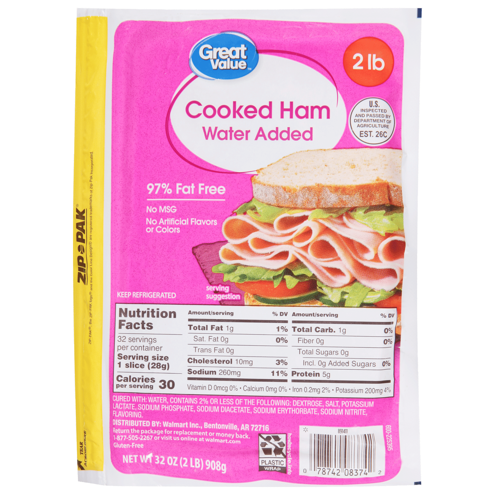 Great Value Cooked Ham