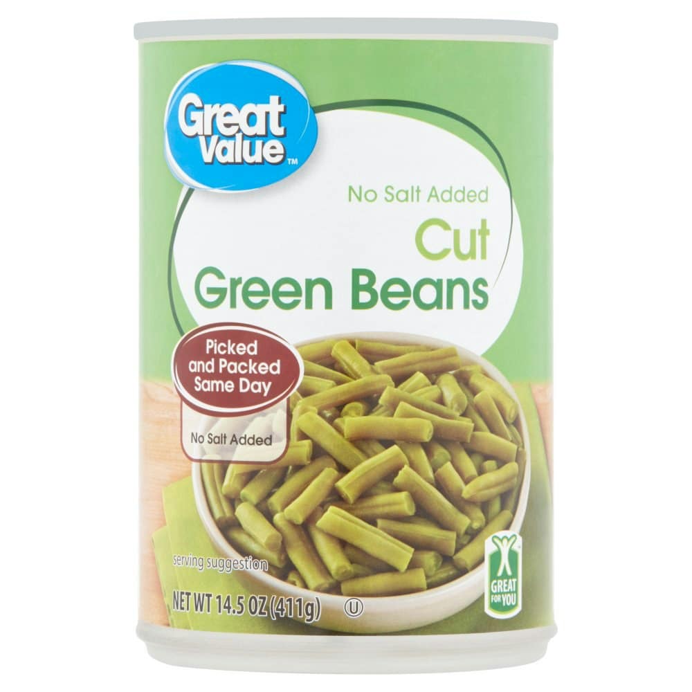 Great Value Cut Green Beans No Salt Added