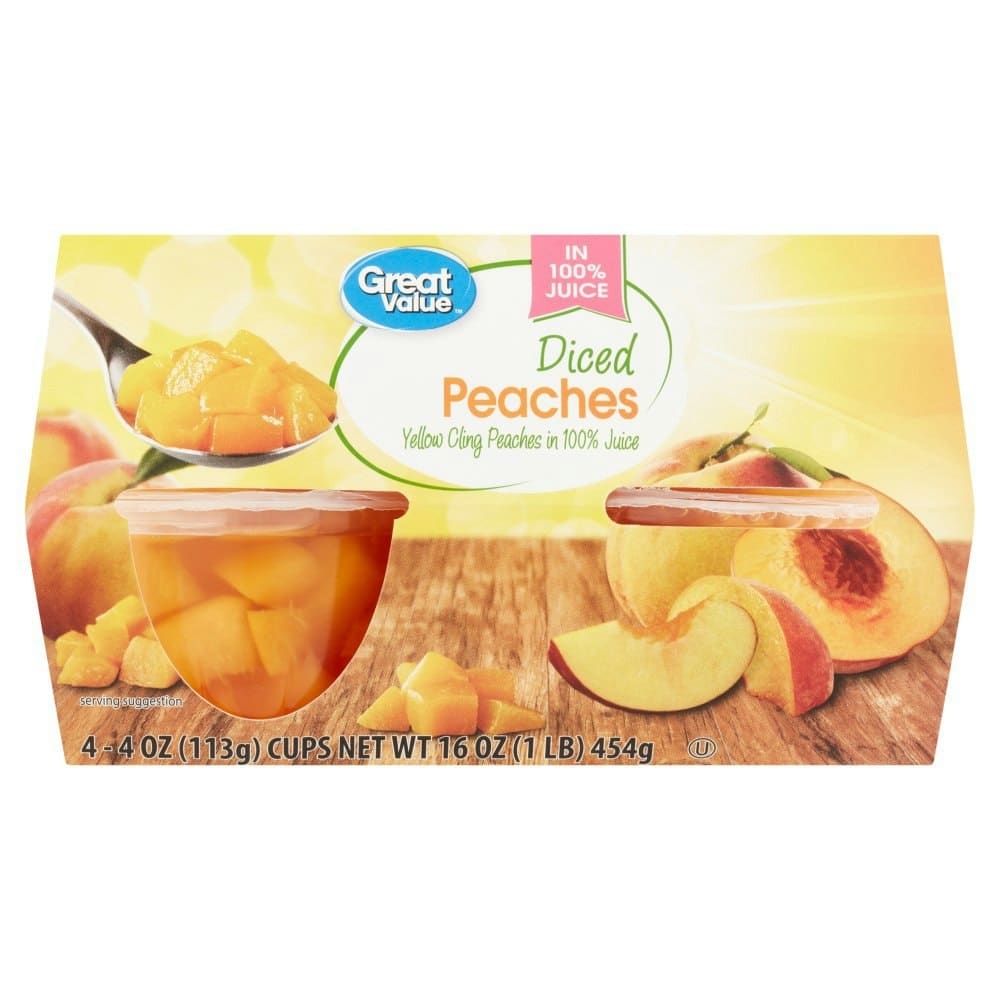 Great Value Diced Peaches in 100% Juice
