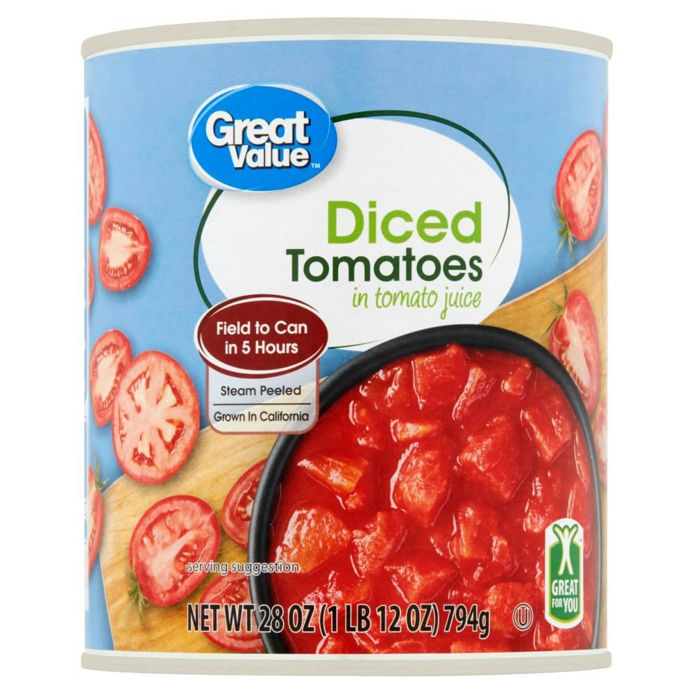 Great Value Diced Tomatoes in Tomato Juice